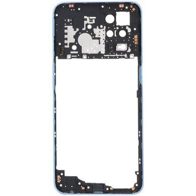 Рамка корпусу Realme 8 5G RMX3241 голубая, Supersonic Blue со стеклом камеры 33645 фото