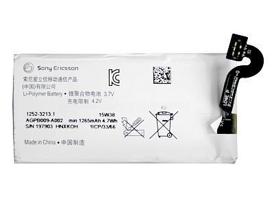 Аккумулятор Sony AGPB009-A002 для MT27i Xperia Sola 1265mAh 04678 фото