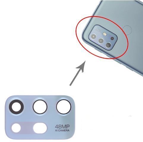 Скло камери для Motorola Moto G20 (XT2128) блакитне 03810 фото