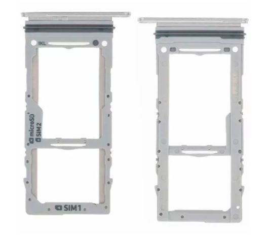 Держатель Sim-карты для и карты памяти Samsung G980F Galaxy S20, G981B, G985F, G986B, G988F белый, на две Sim-карты 26841 фото