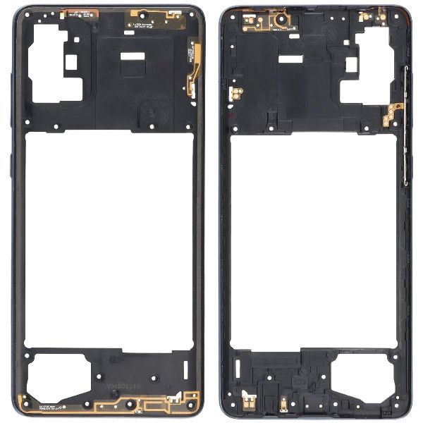 Рамка корпуса Samsung A715 Galaxy A71 черная, Prism Crush Black 33697 фото