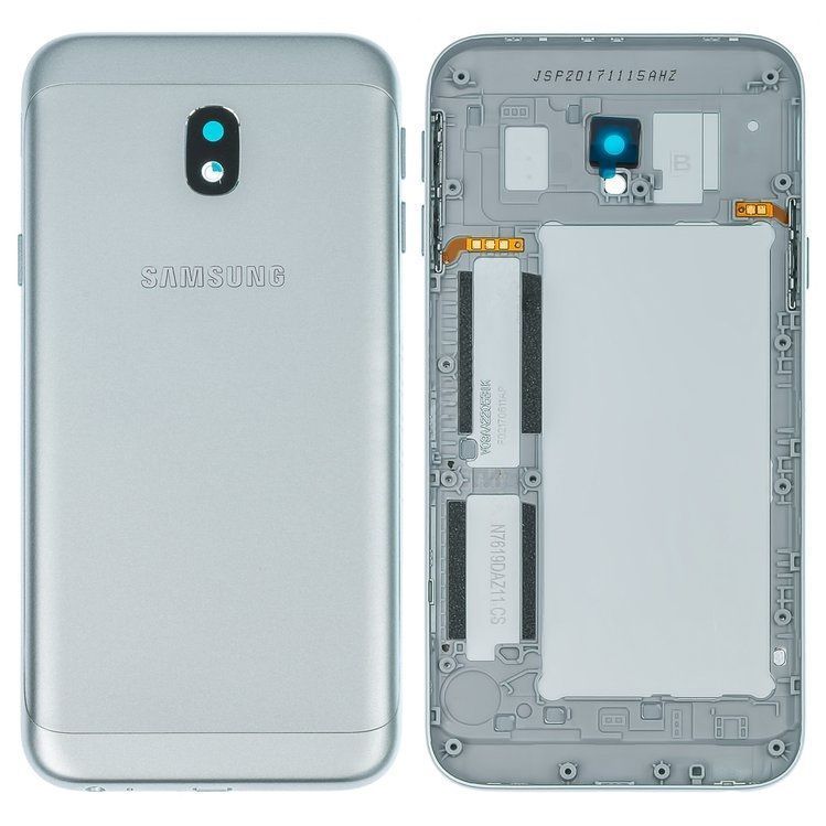 Задняя крышка для Samsung J330F Galaxy J3 (2017) серебристая 10243 фото
