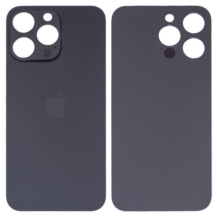 Задняя крышка для Apple iPhone 15 Pro Max серая Natural Titanium, с большим отверстием под камеру 32892 фото