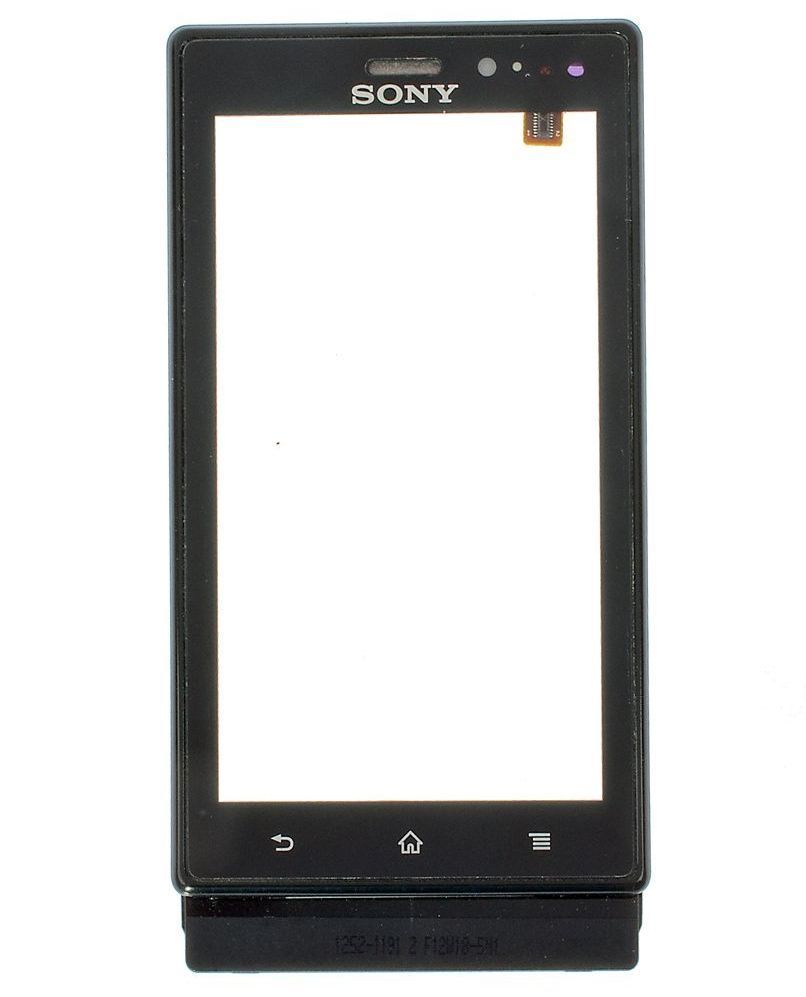 Сенсор (тачскрин) Sony MT27i Xperia Sola и рамкой черный 00594 фото
