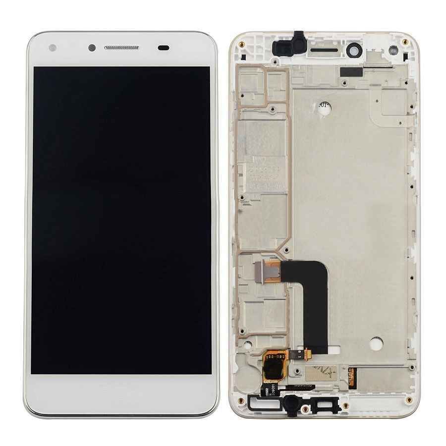 Дисплей для Huawei Y6 II Compact (LYO-L21) с рамкой белый 15060 фото