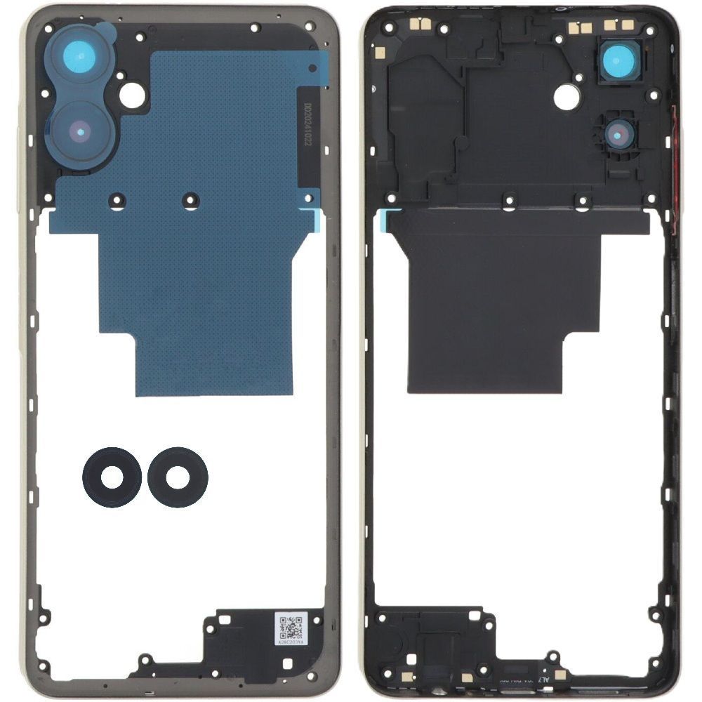 Рамка корпусу Samsung A065 Galaxy A06 золотиста зі склом камери 33144 фото