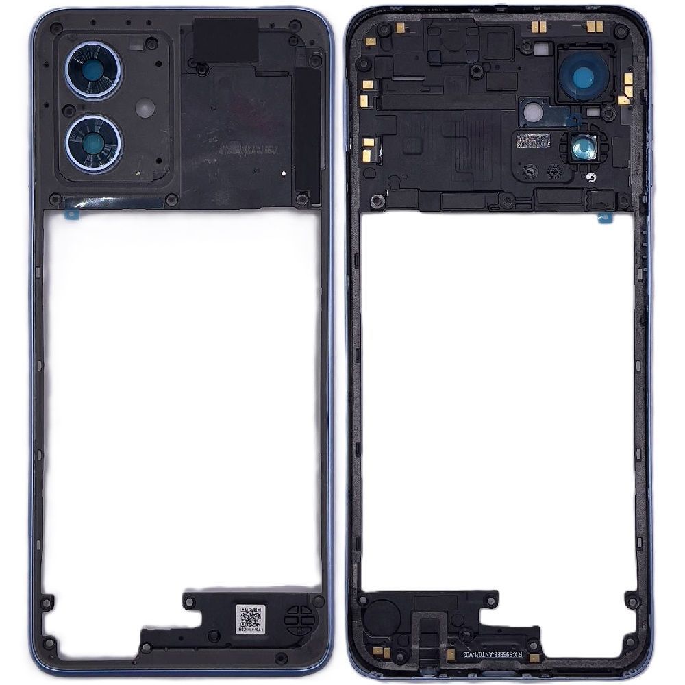 Рамка корпусу Motorola XT2343 Moto G54 блакитна, Glacier Blue зі склом камери 33594 фото