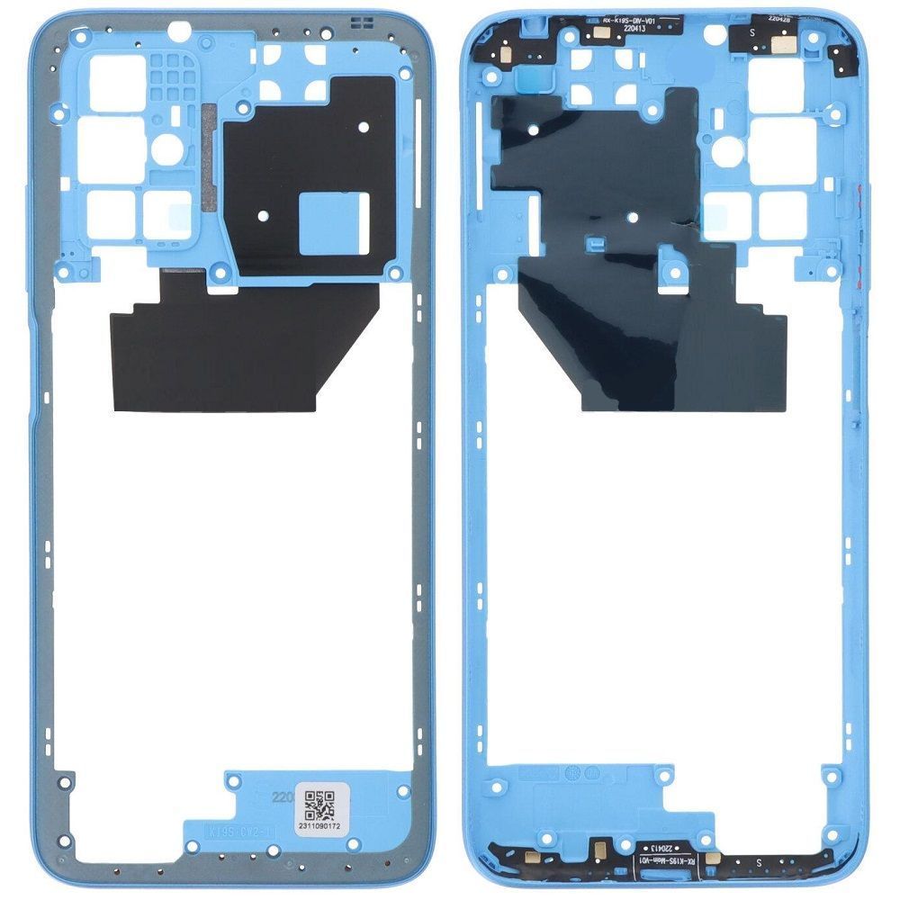 Рамка корпусу для Xiaomi Redmi 10 2022 21121119SG, 22011119UY, 21121119VL блакитна 33544 фото