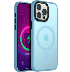 Чохол матовий Magnetic для Apple iPhone 12 Pro блакитний 27603 фото