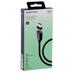 Кабель Borofone BU1 магнитный MicroUSB (3A, 1.2 метр) черный 21829 фото