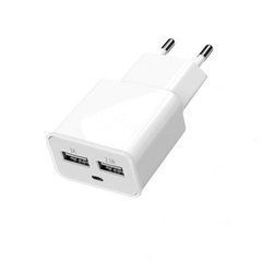 Сетевое зарядное устройство Florence 2USB 3A белое 15154 фото