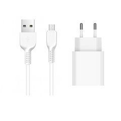 Сетевое зарядное устройство Jellico C5 1USB 2.1A + провод micro White 25147 фото