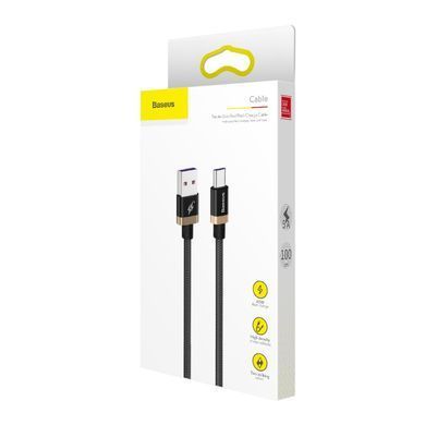 Кабель Baseus HW Flash Type-C 5A 40W (1m) Black, Gold (CATZH-AV1) 19130 фото