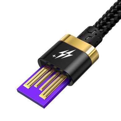 Кабель Baseus HW Flash Type-C 5A 40W (1m) Black, Gold (CATZH-AV1) 19130 фото
