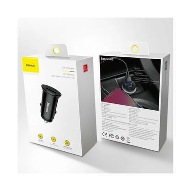 Автомобільний зарядний пристрій Baseus Circular Plastic 30W USB+Type-C (CCALL-YS01) чорний 27226 фото