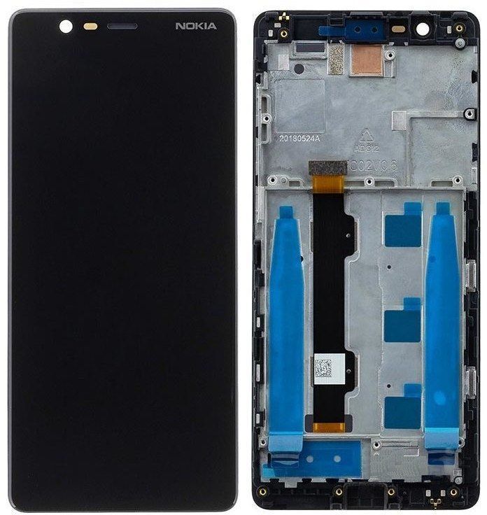 Дисплей Nokia 5.1 TA-1061, Duall Sim TA-1075 с сенсором (тачскрином) черный с рамкой, Оригинал Китай 19143 фото