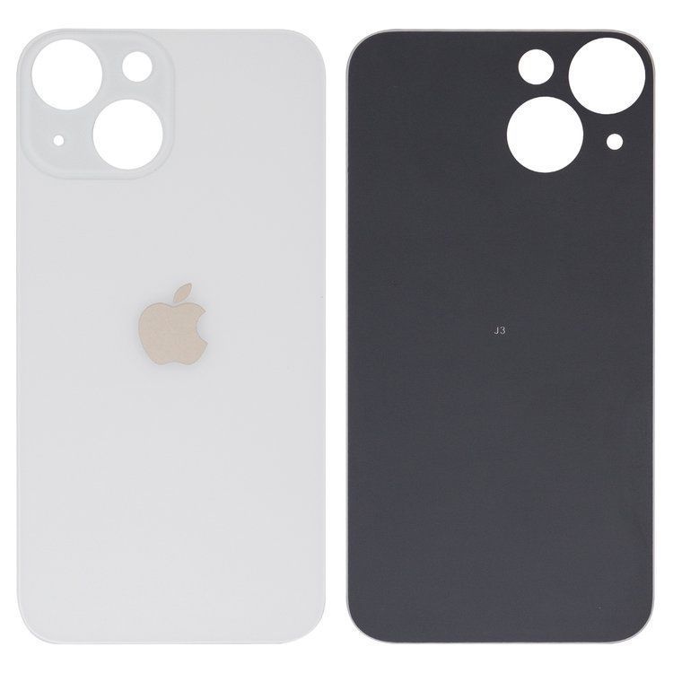 Задняя крышка для Apple iPhone 13 mini белая, с большим отверстием под камеру 32543 фото