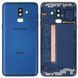Задняя крышка для Samsung J810F Galaxy J8 голубая, синяя со стеклом камеры, Оригинал Китай 24588 фото