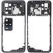 Рамка корпусу Realme 8 5G RMX3241 черная, Supersonic Black со стеклом камеры 33646 фото 1