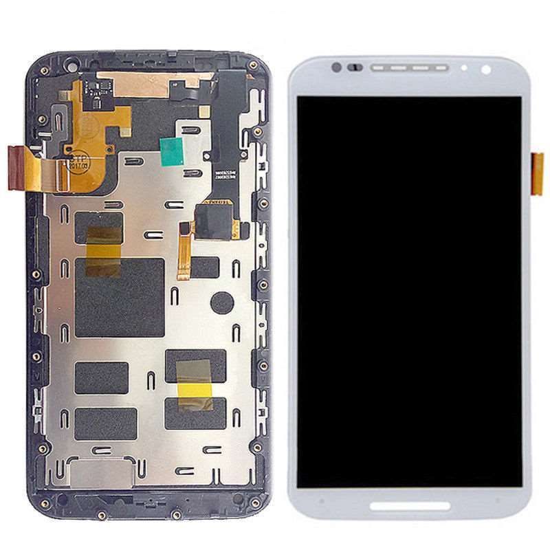 Дисплей для Motorola XT1092 Moto X 2nd Gen (XT1093, XT1094, XT1095, XT1096, XT1097) с рамкой белый 09855 фото