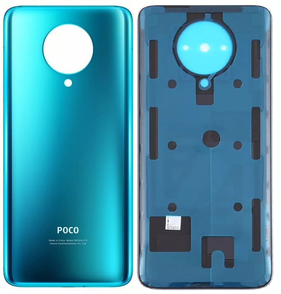 Задняя крышка для Xiaomi Poco F2 Pro, Redmi K30 Pro Логотип "POCO" синяя 23051 фото