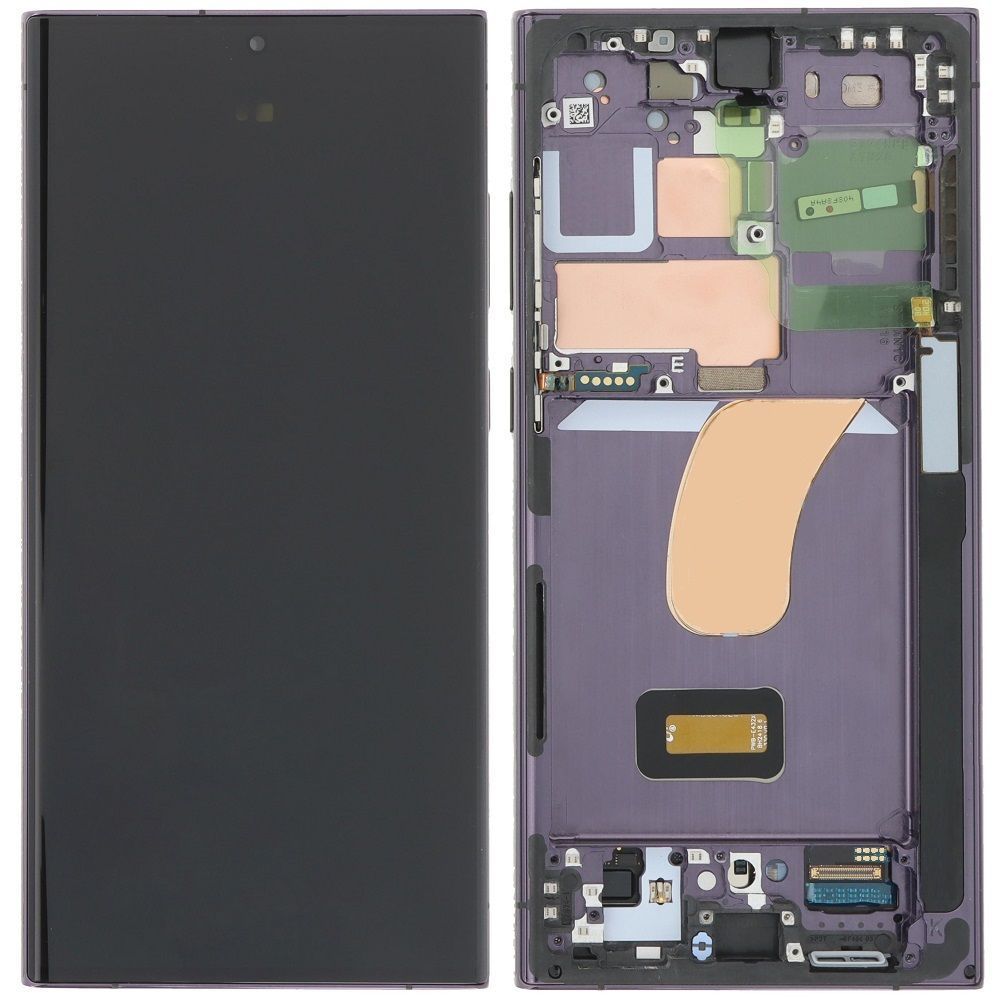 Дисплей для Samsung S918 Galaxy S23 Ultra с рамкой черный Phantom Black OLED Хайкопия 31638 фото