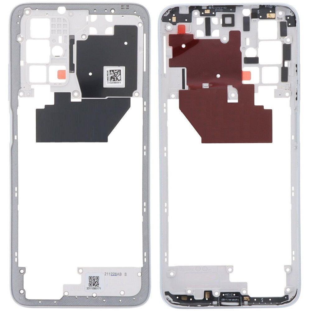 Рамка корпусу для Xiaomi Redmi 10 2022 21121119SG, 22011119UY, 21121119VL біла 32088 фото
