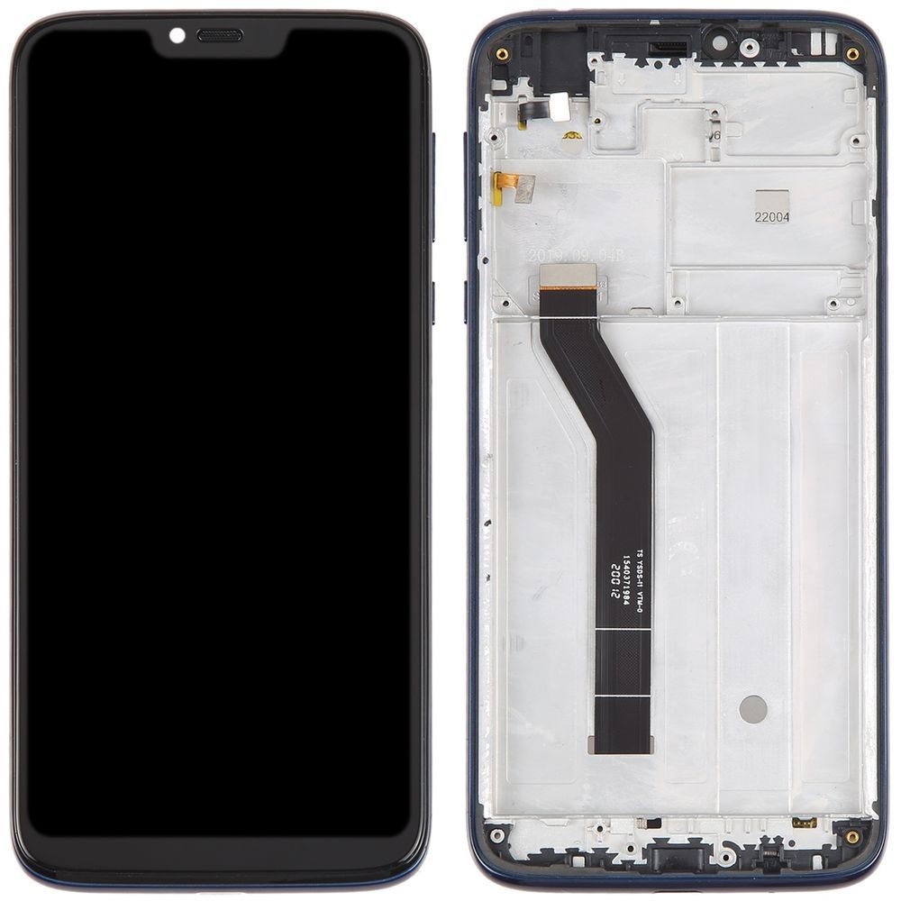 Дисплей для Motorola XT1955-1-2-4-7 Moto G7 Power с рамкой черный, 154mm EU Verison 27151 фото