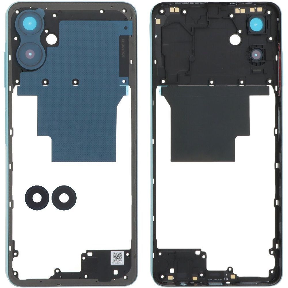 Рамка корпуса Samsung A065 Galaxy A06 синяя со стеклом камеры 33145 фото