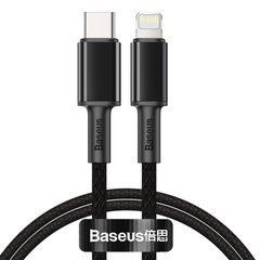 Кабель Baseus High Density Braided Fast Charging Data Cable Type-C to Lightning PD 20W (1 метр) (CATLGD-01) чорний 31688 фото