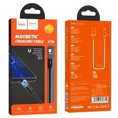 Кабель магнітний Hoco U76 Type-A - MicroUSB 120см (2A) чорний 18367 фото