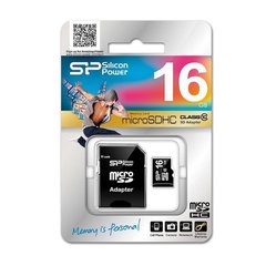 Карта памяти Silicon Power microSDHC 16GB Class 10+SD adapter (SP016GBSTH010V10-SP) 07734 фото