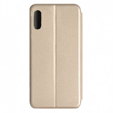 Чехол-книжка Premium Case под кожу Samsung A022F A02 (2021) золотой 23745 фото