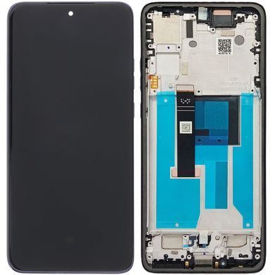 Дисплей для Motorola XT2409 Edge 50 Neo з рамкою чорний P-OLED Хайкопія 33495 фото