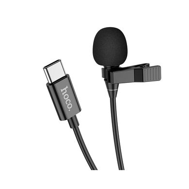 Мікрофон-петличка Hoco L14 Type-C Lavalier microphone чорний 28039 фото