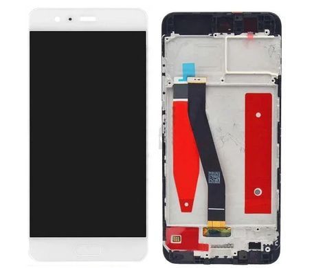Дисплей для Huawei P10 Plus (VKY-L09, VKY-L29) з рамкою білий, зі шлейфом сканера відбитка пальця 22928 фото