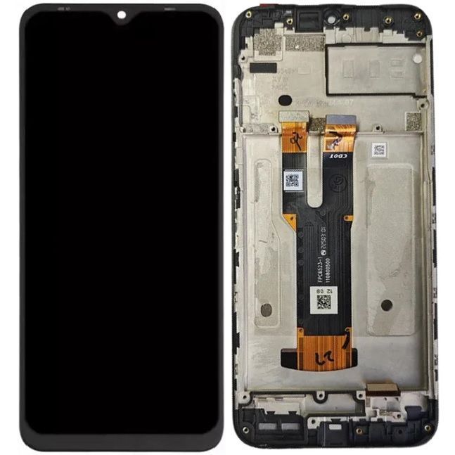 Дисплей для Nokia C22, Nokia C32 с рамкой черный Оригинал Китай 30246 фото