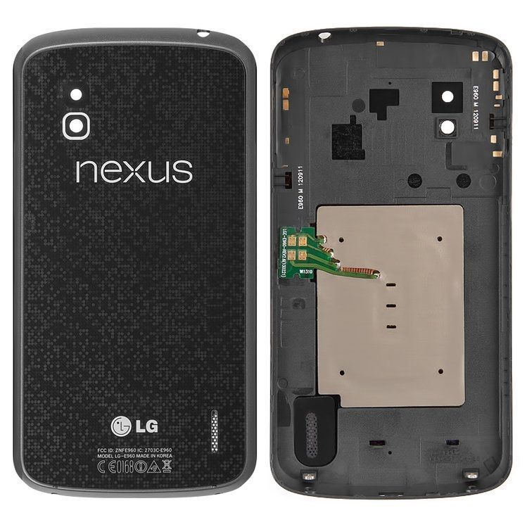 Задняя крышка для LG E960 Nexus 4 черная 04618 фото