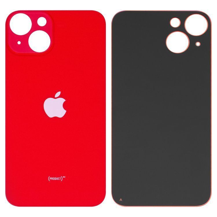 Задняя крышка для Apple iPhone 14 красная, Red, с большим отверстием под камеру 32595 фото