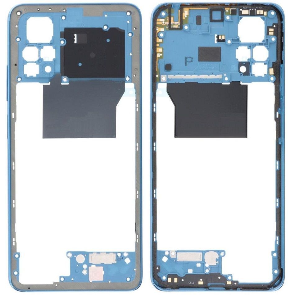 Рамка корпусу для Xiaomi Poco X4 Pro, Redmi Note 11 Pro, Redmi Note 11E Pro синя 31276 фото