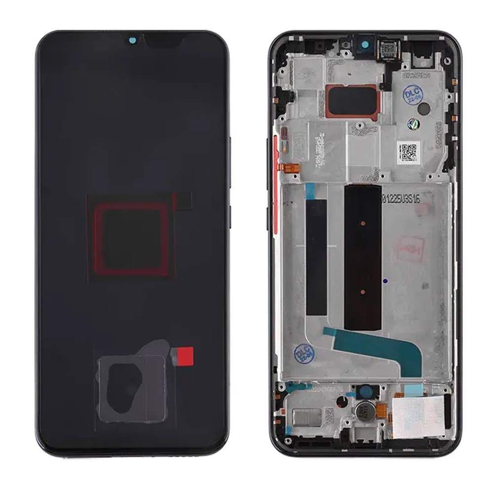Дисплей для Xiaomi Mi10 Lite, Mi 10 Lite с рамкой черный OLED 28566 фото