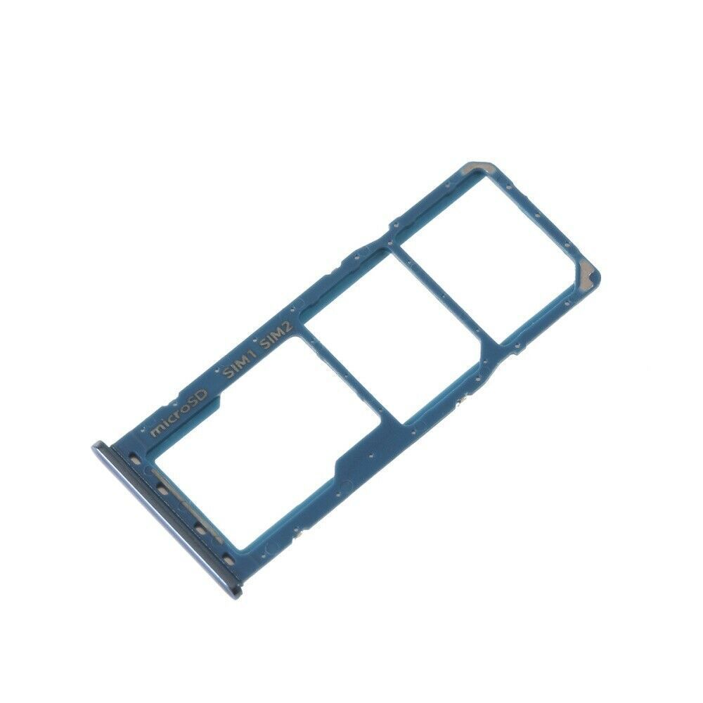Держатель Sim-карты для и карты памяти Samsung A505F Galaxy A50, синий, на две Sim-карты 15268 фото