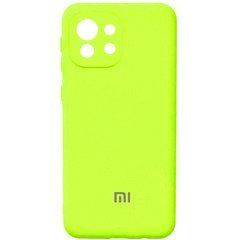 Чехол силиконовый Silicone Case для Xiaomi Mi 11 Lite Fluorescent Green 23867 фото