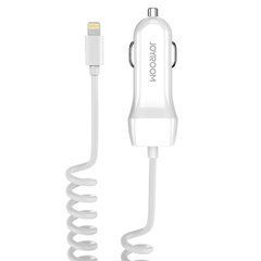 Автомобільний зарядний пристрій Joyroom UP-522AL USB 2.1A і кабель Lightning 15015 фото