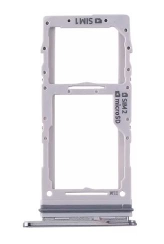 Держатель Sim-карты для и карты памяти Samsung G980F Galaxy S20, G981B, G985F, G986B, G988F серый, на две Sim-карты 26844 фото