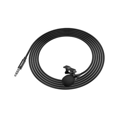 Мікрофон-петличка Hoco L14 3.5 jack Lavalier microphone чорний 28040 фото