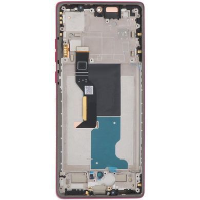 Дисплей для Motorola XT2429 Edge 50 Fusion в рамке розовый P-OLED Хайкопия 33496 фото