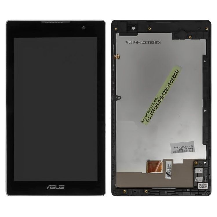 Дисплей для Asus ZenPad C Z170C Wi-Fi, Z170CG 3G (P01Y, P01Z) черный и с рамкой серебристого цвета 08303 фото