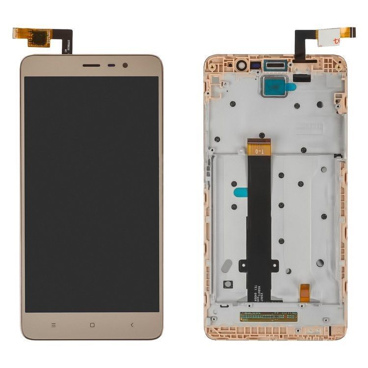 Дисплей для Xiaomi Redmi Note 3 Pro з рамкою золотистий 07179 фото