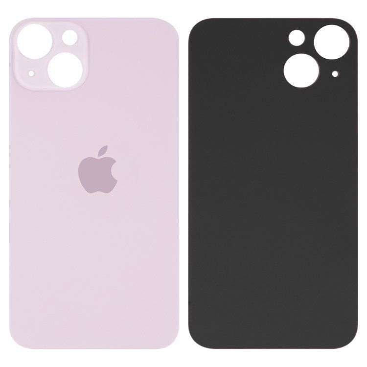 Задняя крышка для Apple iPhone 13 розовая, с большим отверстием под камеру 32544 фото